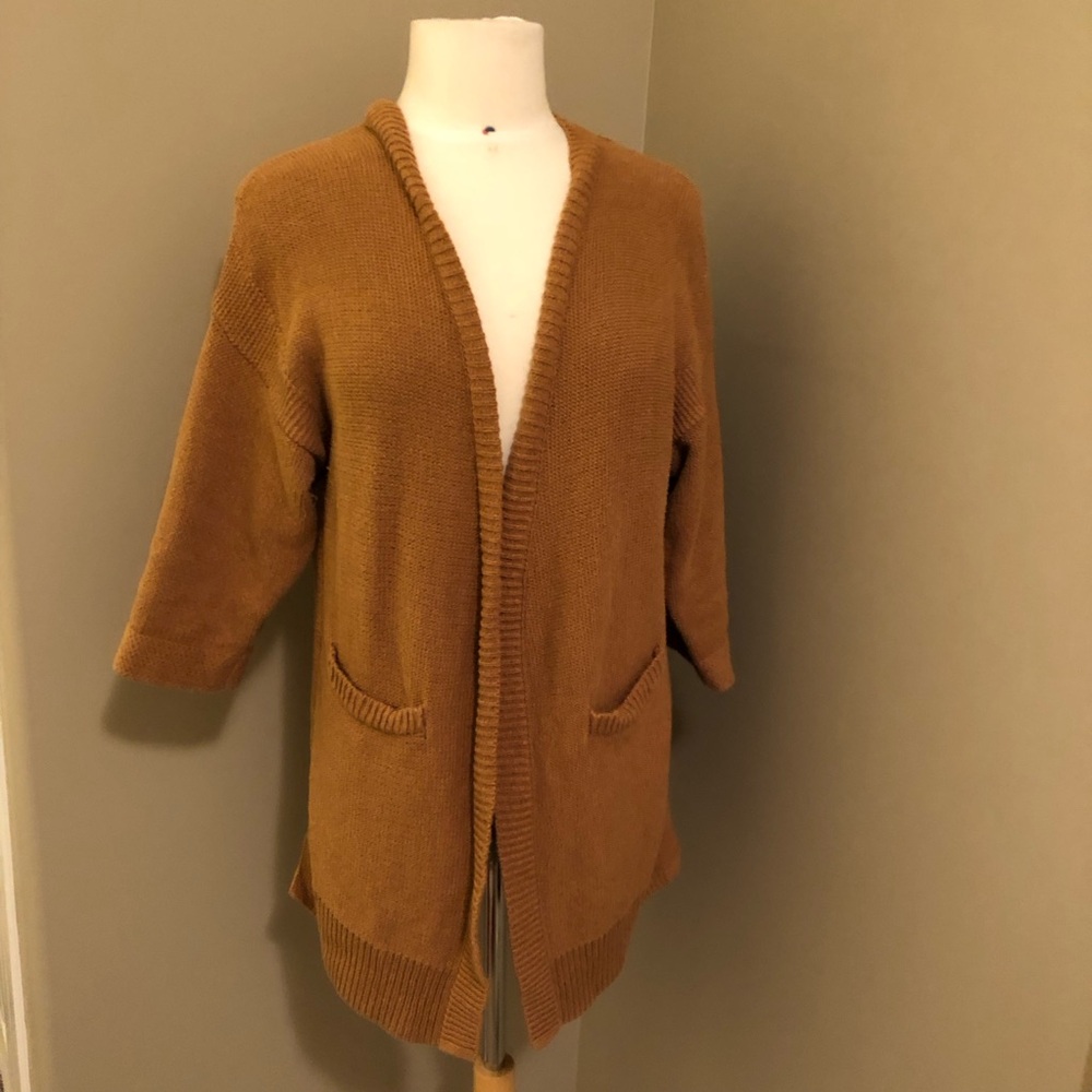 White Stuff Open Front Sweater with Front Pockets Size 14